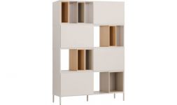 Шкаф библиотечный без ящиков Into by VOX серо-бежевый Шкаф библиотечный без ящиков Into by VOX серо-бежевый