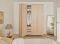 Шкаф 4-дв. на ножках OMM светлый дуб