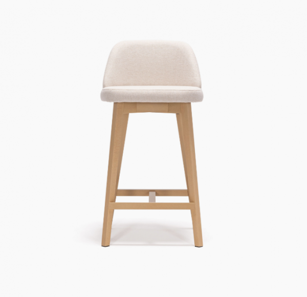 Стул барный KOMM песочно-бежевый/бук