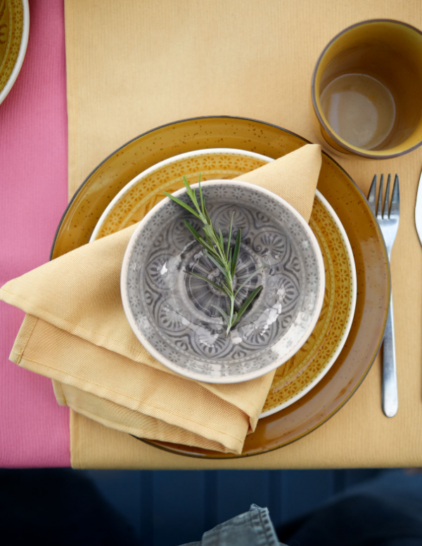 Рушник для сервировки стола 138X45 горчичный UNILINE