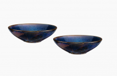 Набор из 2 глубоких тарелок DEEP BLUE голубой фарфор