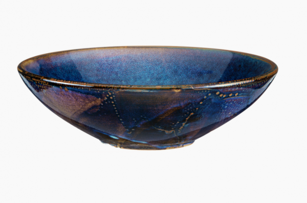 Набор из 2 глубоких тарелок DEEP BLUE голубой фарфор