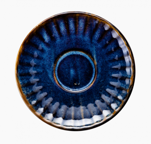 Набор из 4 чашек с блюдцами DEEP BLUE голубой фарфор