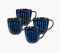 Набор из 4 кружек DEEP BLUE голубой фарфор