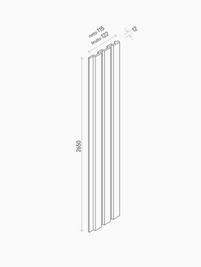 Облицовочные панели LINERIO M-LINE ANTHRACITE 2,65 x 16 A