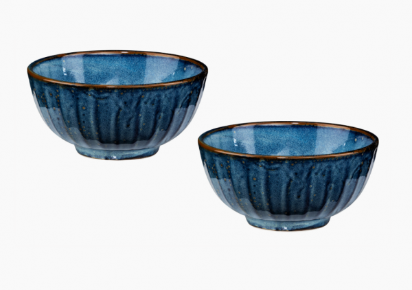 Набор из 2 чашек DEEP BLUE голубой фарфор