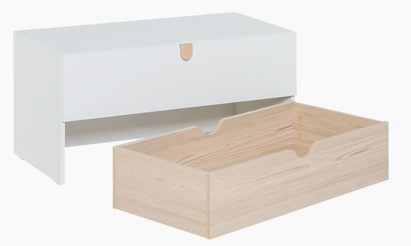 Комод с ящиком и мобильным контейнером Stige by VOX белый/сосна