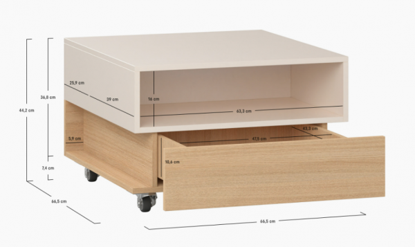 Журнальный столик 4You Fresh песочно-бежевый/дуб