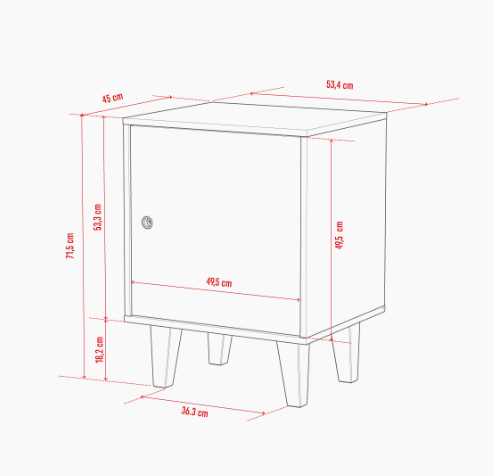 Шкафчик Concept by VOX II белый/чёрный