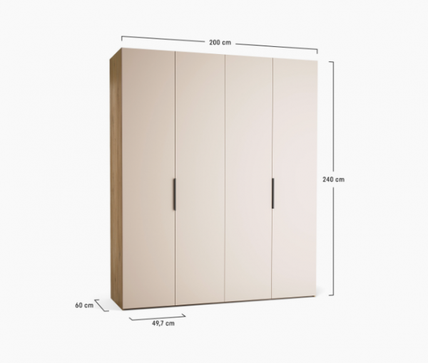 Шкаф 4-дв. 200X240 Stor (белый)