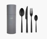 Столовые приборы 24 шт. SU BLACK VERLO сталь V-7000B-SET