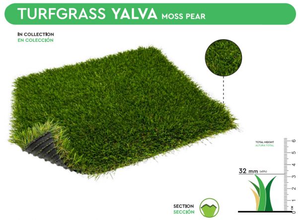 YALVA 4m MAR (PO) 6154 MOSS/PEAR 32 mm